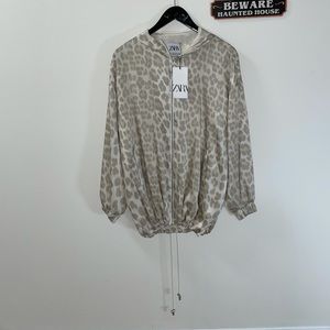 NWT* ZARA TRACK JACKET WITH POCKETS AND HOOD